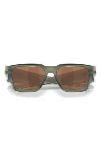 Oakley Instagator 58mm Polarized Rectangular Sunglasses In Brown