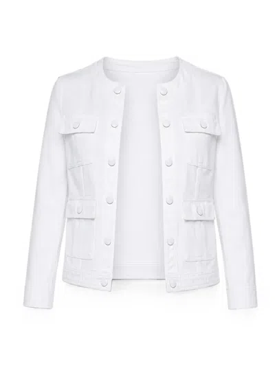 L'agence Yari Collarless Jacket In White