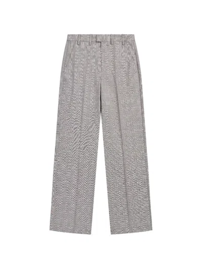 Krost Check-pattern Trousers In Gray