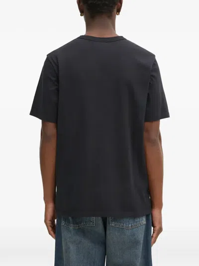 Café Kitsuné Logo-print T-shirt In Black