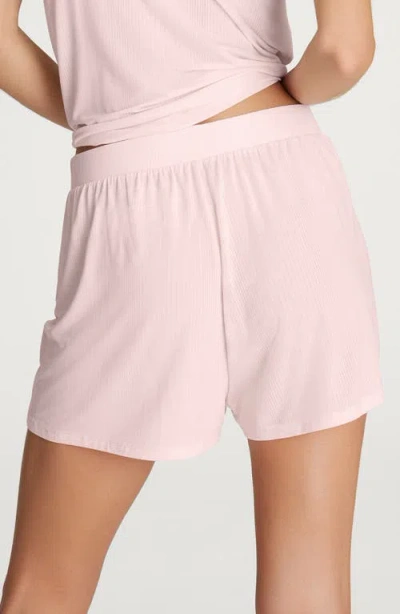 Tommy John Luxe Rib Pajama Shorts In Pink