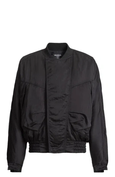 Balmain Bomber Jacket In Black