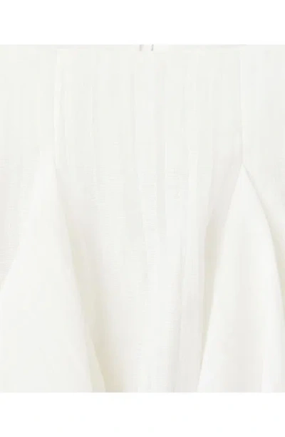 Mango Godet Ruffled A-line Miniskirt In White
