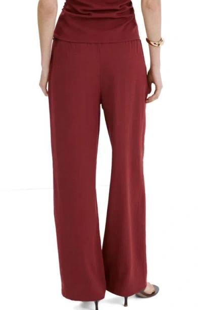 Mango Drawstring Pants In Red