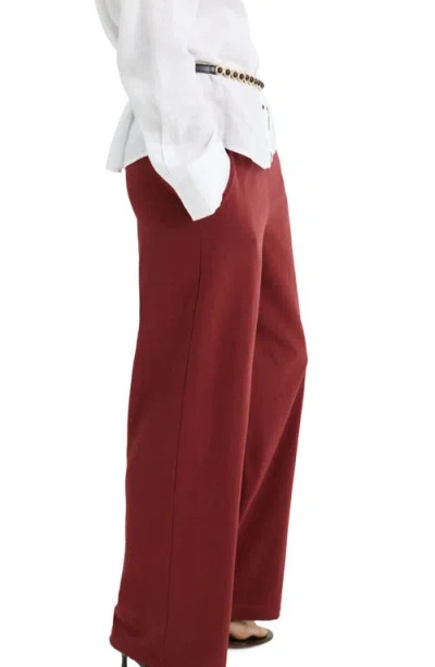 Mango Drawstring Pants In Red