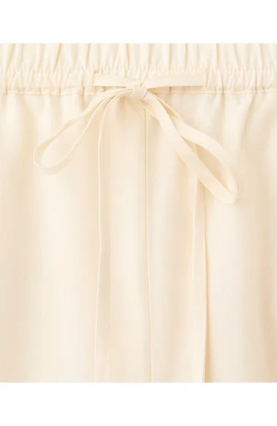 Mango Embroidered Side Stripe Cotton Drawstring Pants In Neutral