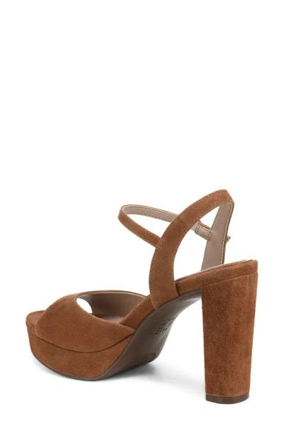 Naturalizer Marigold Ankle Strap Platform Sandal In Brown