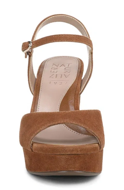Naturalizer Marigold Ankle Strap Platform Sandal In Brown