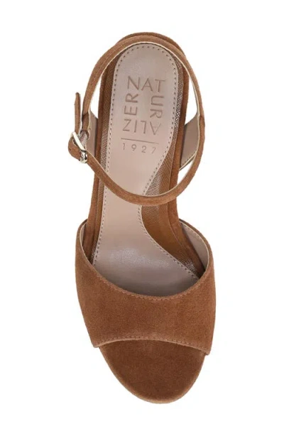 Naturalizer Marigold Ankle Strap Platform Sandal In Brown