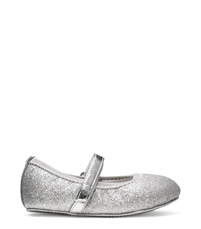 Stuart Weitzman The Babydancer In Silver Glitter