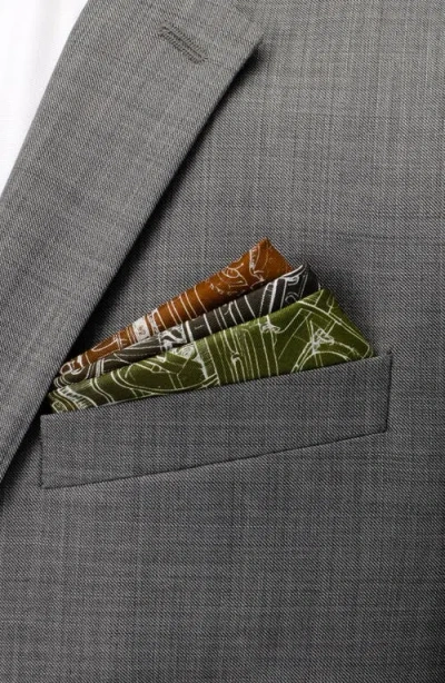 Cufflinks, Inc . Antique Clock Gradient Silk Pocket Square In Multi