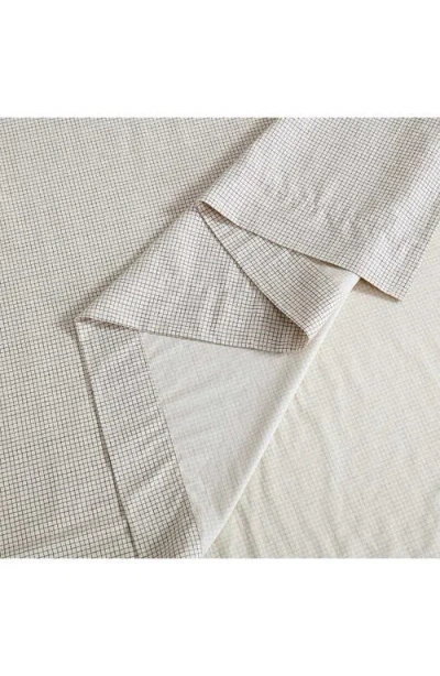 Calvin Klein Broken Grid 200 Thread Count Cotton Percale Sheet Set In Multi