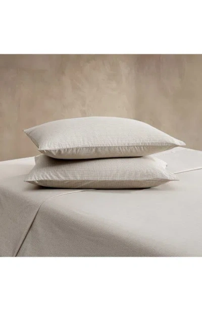 Calvin Klein Broken Grid 200 Thread Count Cotton Percale Sheet Set In Multi