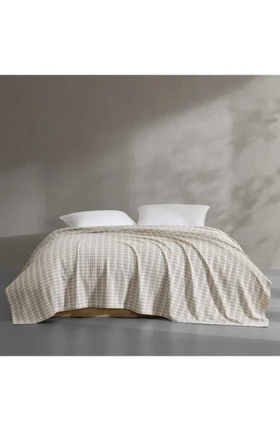 Calvin Klein Dot Dash Plaid Bed Blanket In Multi