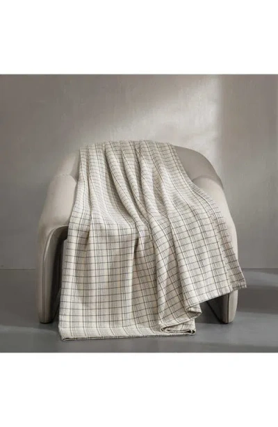 Calvin Klein Dot Dash Plaid Bed Blanket In Multi