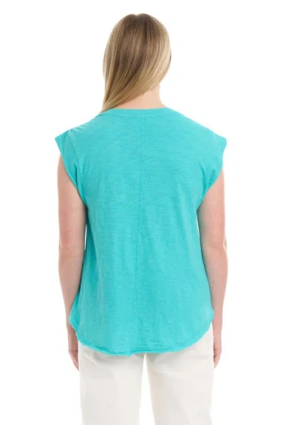Wilt Ruched Shoulder Tee In Blue