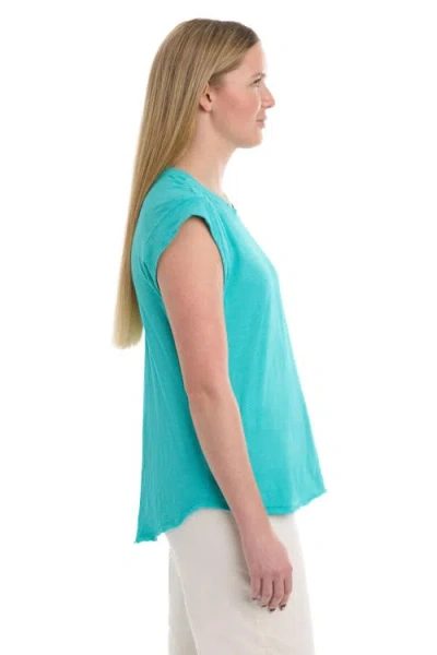 Wilt Ruched Shoulder Tee In Blue