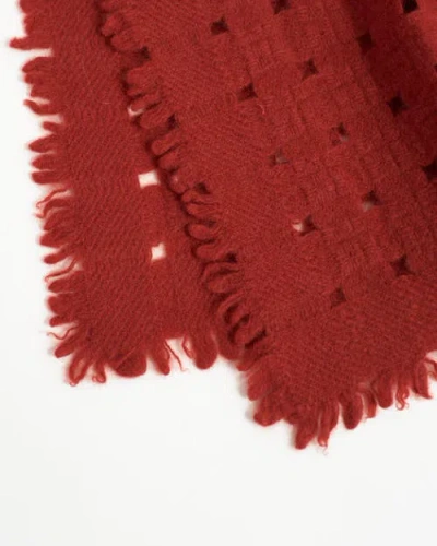 Lost Pattern Pixie Cashmere Scarf In Red