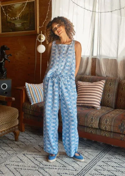 Ace & Jig Leone Pull-on Elasticated Drawstring Pants In Blue