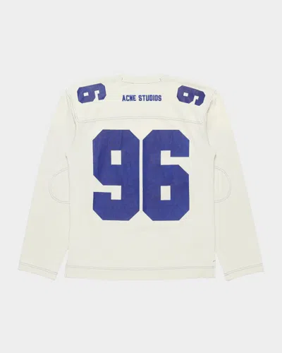 Acne Studios Exfold Printed Cotton-jersey T-shirt In White