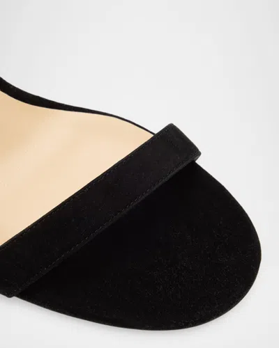 Jimmy Choo Jenn 85mm Suede Slingback Sandals In Black