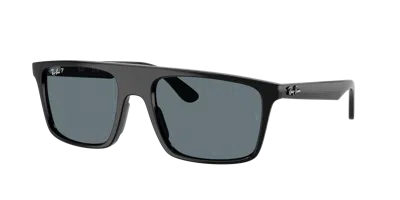 Ray Ban Ray-ban 55mm Polarized Square Sunglasses In Black