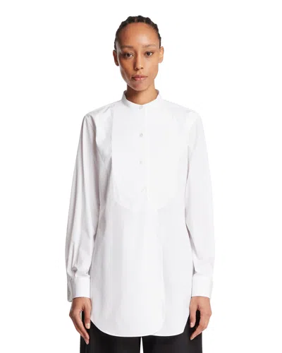 The Row Evette Bib-front Shirt In White