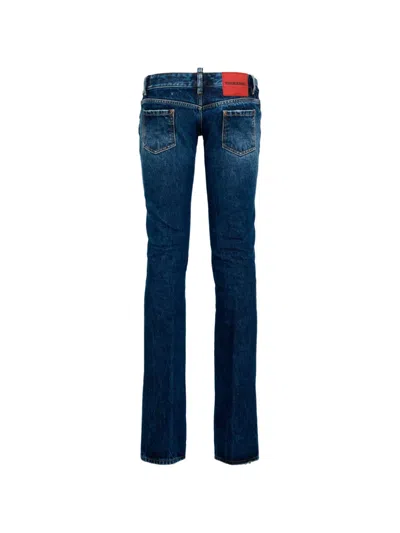 Dsquared2 Dark Highlight Venus Jeans In Blue