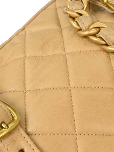 Pre-owned Chanel 1994-1996 Duma Quilted Backpack In Neutral