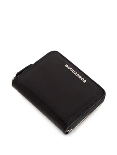 Dsquared2 Twin-zip Wallet In Black