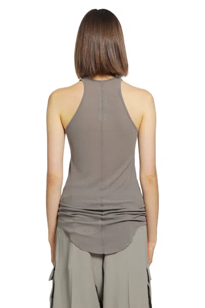 Rick Owens Tower Basic Rib Tank In Gray