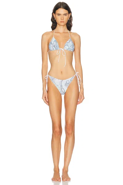 Pucci Lycra Tie Side Bikini Bottom In White