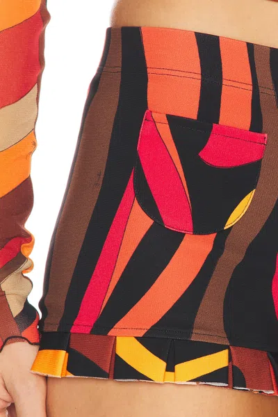 Pucci Jersey Frill Short In Multi