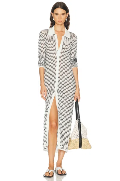 House Of Dagmar Lace Shirt Dress In Multi
