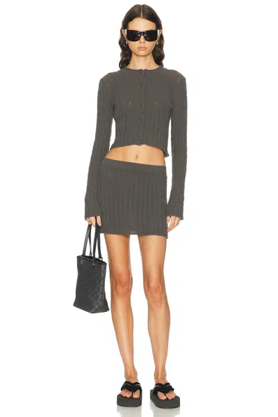 Helmut Lang Cable Mini Skirt In Gray