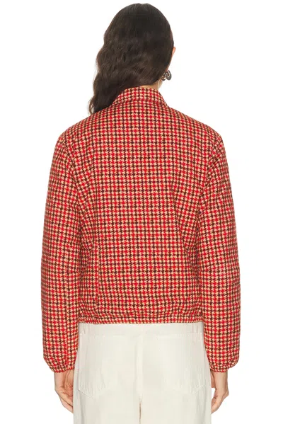 Moncler Lanset Packable Short Down Shirt Jacket In Red