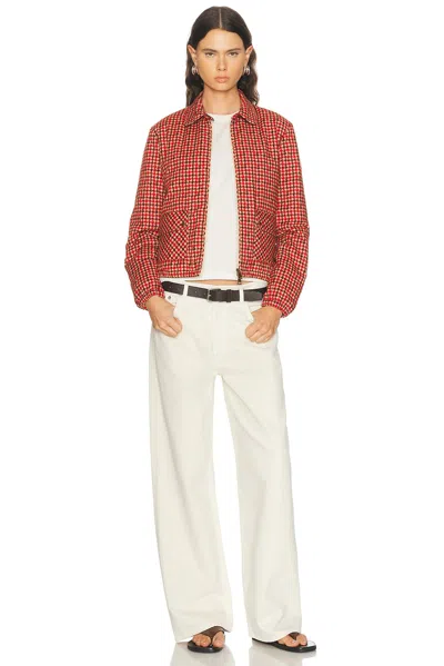 Moncler Lanset Packable Short Down Shirt Jacket In Red