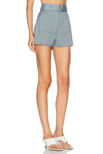 Matthew Bruch Belted Pocket Short In Multi