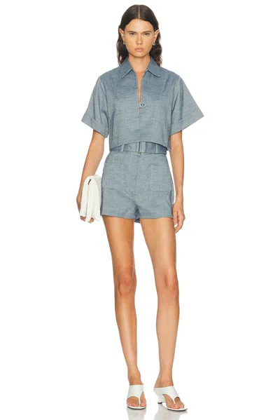 Matthew Bruch Belted Pocket Short In Multi