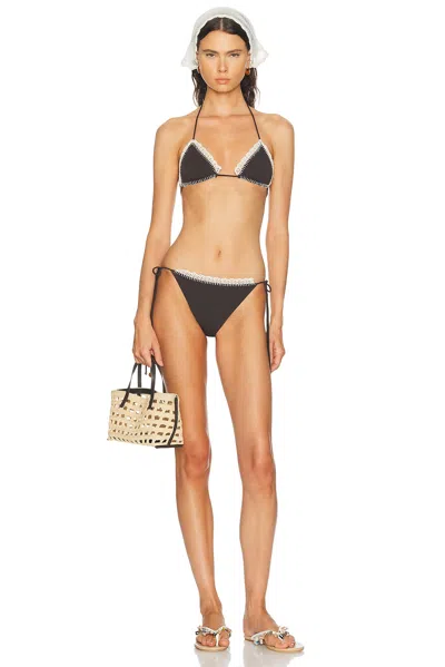 Siedres Juniper Bikini Top In Black