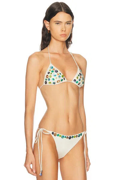 Siedres Juniper Bikini Top In Animal Print