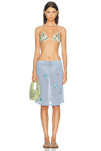 Siedres Juniper Bikini Top In Animal Print