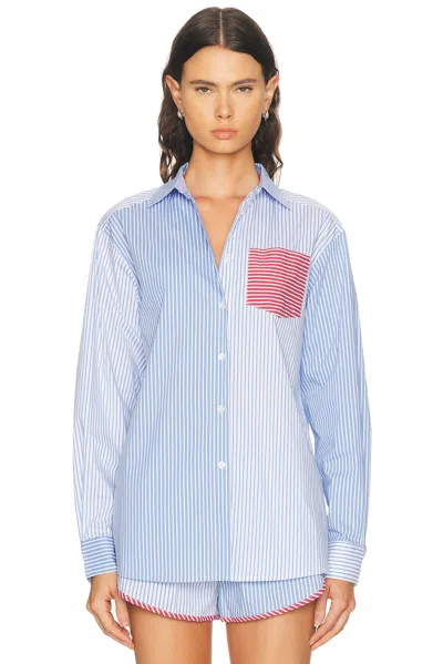 Solid & Striped The Avril Button Down Shirt In Blue