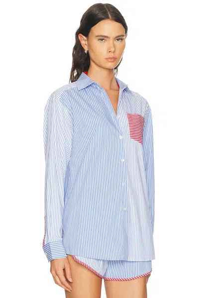 Solid & Striped The Avril Button Down Shirt In Blue