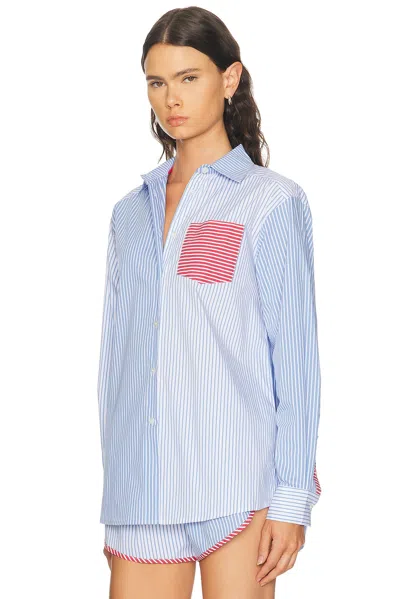 Solid & Striped The Avril Button Down Shirt In Blue