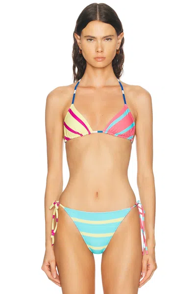 Solid & Striped The Iris Reversible Bikini Top In Multi