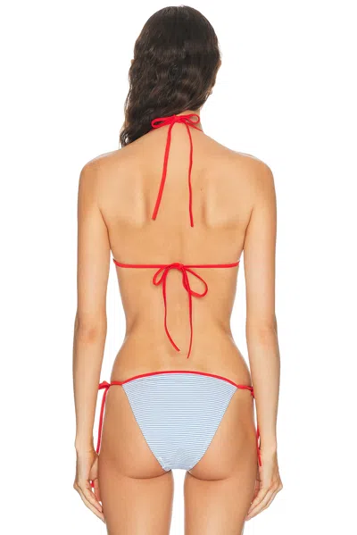 Solid & Striped The Iris Bikini Top In Blue