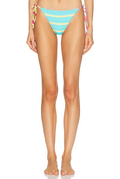 Solid & Striped The Iris Reversible Bikini Bottom In Blue