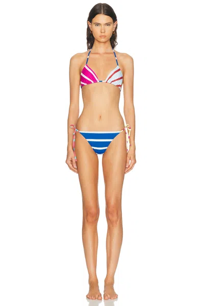 Solid & Striped The Iris Reversible Bikini Bottom In Blue