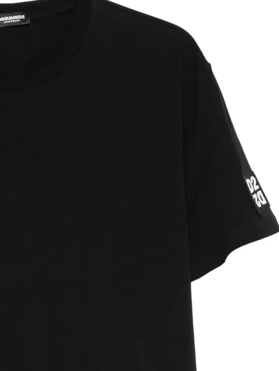 Dsquared2 Logo-patch T-shirt In Black
